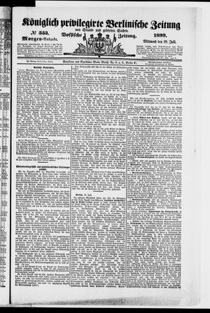 Königlich privilegirte Berlinische Zeitung von Staats- und gelehrten Sachen vom 19.07.1899