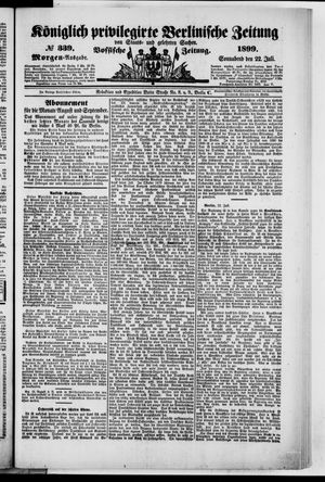 Königlich privilegirte Berlinische Zeitung von Staats- und gelehrten Sachen vom 22.07.1899