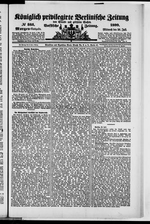 Königlich privilegirte Berlinische Zeitung von Staats- und gelehrten Sachen vom 26.07.1899