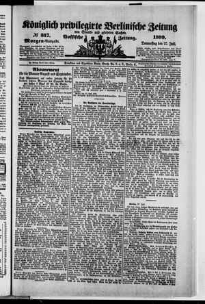 Königlich privilegirte Berlinische Zeitung von Staats- und gelehrten Sachen vom 27.07.1899