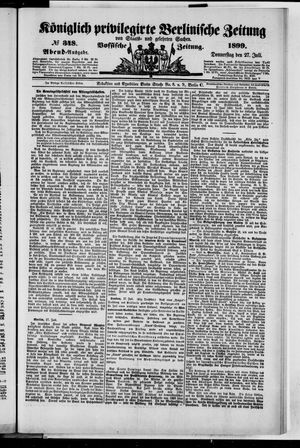 Königlich privilegirte Berlinische Zeitung von Staats- und gelehrten Sachen vom 27.07.1899