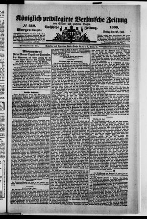 Königlich privilegirte Berlinische Zeitung von Staats- und gelehrten Sachen vom 28.07.1899