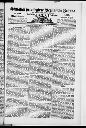 Königlich privilegirte Berlinische Zeitung von Staats- und gelehrten Sachen vom 28.07.1899