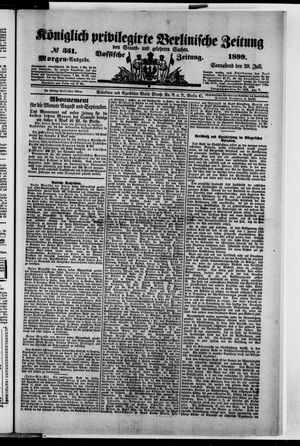 Königlich privilegirte Berlinische Zeitung von Staats- und gelehrten Sachen on Jul 29, 1899
