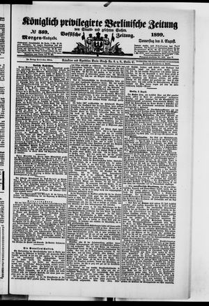 Königlich privilegirte Berlinische Zeitung von Staats- und gelehrten Sachen vom 03.08.1899