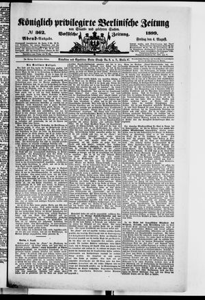 Königlich privilegirte Berlinische Zeitung von Staats- und gelehrten Sachen vom 04.08.1899