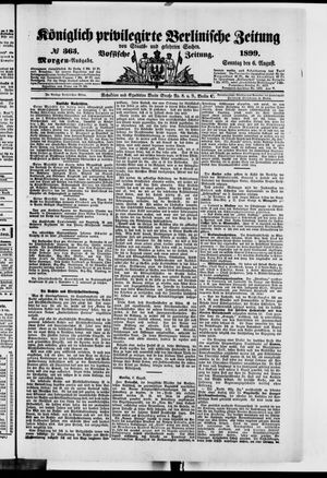 Königlich privilegirte Berlinische Zeitung von Staats- und gelehrten Sachen vom 06.08.1899