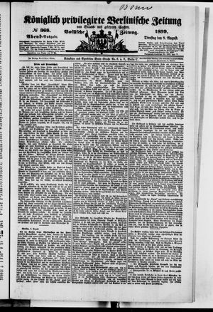 Königlich privilegirte Berlinische Zeitung von Staats- und gelehrten Sachen on Aug 8, 1899