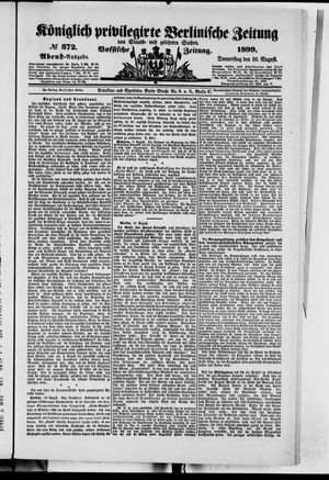 Königlich privilegirte Berlinische Zeitung von Staats- und gelehrten Sachen vom 10.08.1899