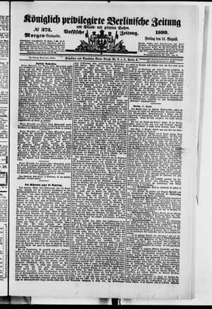 Königlich privilegirte Berlinische Zeitung von Staats- und gelehrten Sachen vom 11.08.1899