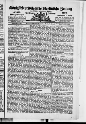 Königlich privilegirte Berlinische Zeitung von Staats- und gelehrten Sachen vom 17.08.1899