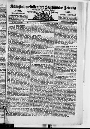 Königlich privilegirte Berlinische Zeitung von Staats- und gelehrten Sachen vom 17.08.1899