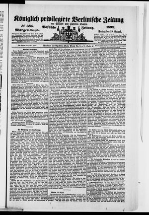 Königlich privilegirte Berlinische Zeitung von Staats- und gelehrten Sachen vom 18.08.1899