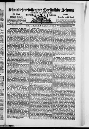 Königlich privilegirte Berlinische Zeitung von Staats- und gelehrten Sachen vom 24.08.1899