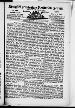 Königlich privilegirte Berlinische Zeitung von Staats- und gelehrten Sachen vom 25.08.1899