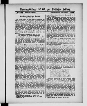 Königlich privilegirte Berlinische Zeitung von Staats- und gelehrten Sachen vom 27.08.1899