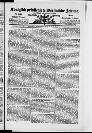 Königlich privilegirte Berlinische Zeitung von Staats- und gelehrten Sachen vom 31.08.1899