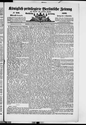 Königlich privilegirte Berlinische Zeitung von Staats- und gelehrten Sachen vom 01.09.1899