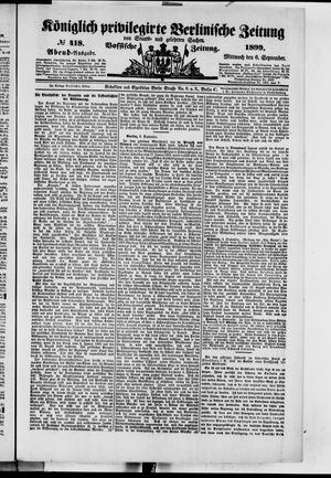 Königlich privilegirte Berlinische Zeitung von Staats- und gelehrten Sachen vom 06.09.1899