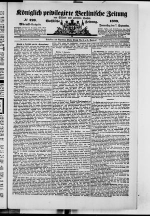 Königlich privilegirte Berlinische Zeitung von Staats- und gelehrten Sachen vom 07.09.1899