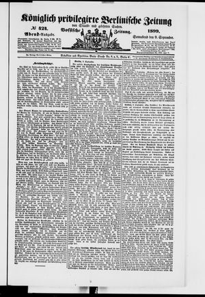 Königlich privilegirte Berlinische Zeitung von Staats- und gelehrten Sachen vom 09.09.1899