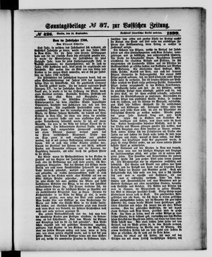 Königlich privilegirte Berlinische Zeitung von Staats- und gelehrten Sachen vom 10.09.1899