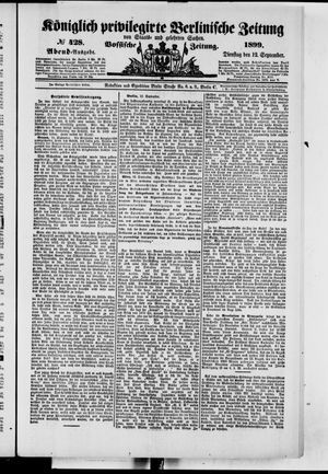 Königlich privilegirte Berlinische Zeitung von Staats- und gelehrten Sachen vom 12.09.1899