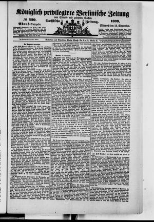 Königlich privilegirte Berlinische Zeitung von Staats- und gelehrten Sachen on Sep 13, 1899