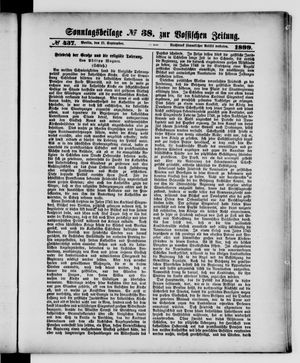 Königlich privilegirte Berlinische Zeitung von Staats- und gelehrten Sachen vom 17.09.1899