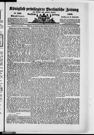 Königlich privilegirte Berlinische Zeitung von Staats- und gelehrten Sachen vom 19.09.1899