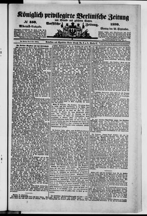 Königlich privilegirte Berlinische Zeitung von Staats- und gelehrten Sachen vom 25.09.1899