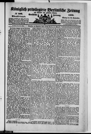 Königlich privilegirte Berlinische Zeitung von Staats- und gelehrten Sachen on Sep 25, 1899