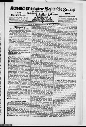Königlich privilegirte Berlinische Zeitung von Staats- und gelehrten Sachen vom 26.09.1899