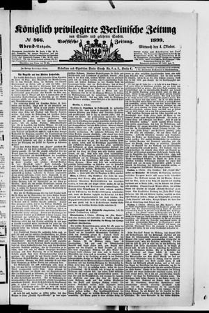 Königlich privilegirte Berlinische Zeitung von Staats- und gelehrten Sachen vom 04.10.1899