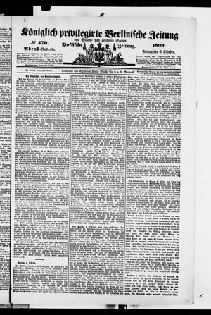 Königlich privilegirte Berlinische Zeitung von Staats- und gelehrten Sachen on Oct 6, 1899