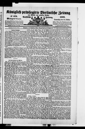 Königlich privilegirte Berlinische Zeitung von Staats- und gelehrten Sachen on Oct 12, 1899