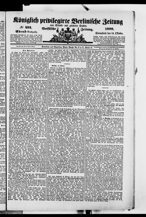 Königlich privilegirte Berlinische Zeitung von Staats- und gelehrten Sachen vom 14.10.1899