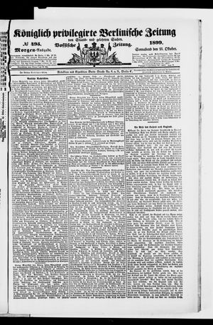 Königlich privilegirte Berlinische Zeitung von Staats- und gelehrten Sachen on Oct 21, 1899