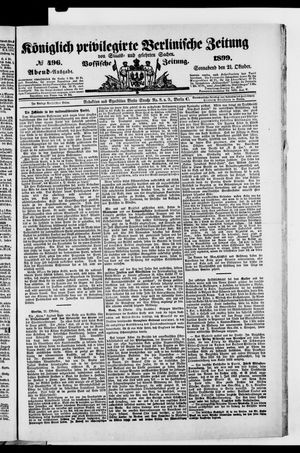 Königlich privilegirte Berlinische Zeitung von Staats- und gelehrten Sachen on Oct 21, 1899