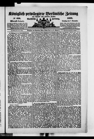 Königlich privilegirte Berlinische Zeitung von Staats- und gelehrten Sachen vom 07.11.1899