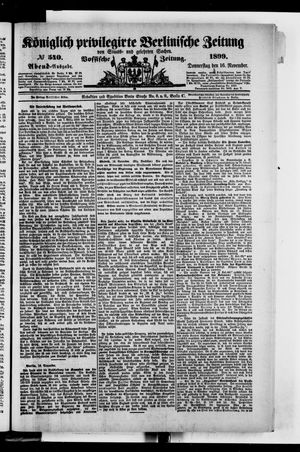 Königlich privilegirte Berlinische Zeitung von Staats- und gelehrten Sachen on Nov 16, 1899