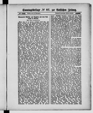 Königlich privilegirte Berlinische Zeitung von Staats- und gelehrten Sachen vom 19.11.1899