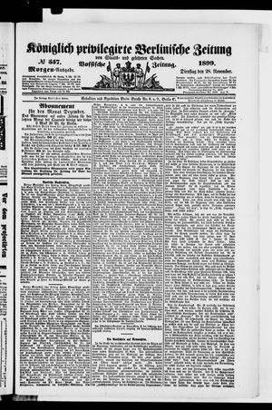 Königlich privilegirte Berlinische Zeitung von Staats- und gelehrten Sachen vom 28.11.1899