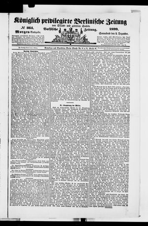 Königlich privilegirte Berlinische Zeitung von Staats- und gelehrten Sachen vom 02.12.1899