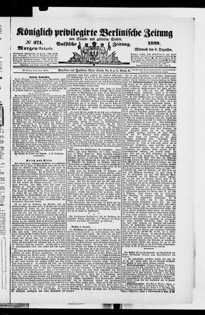 Königlich privilegirte Berlinische Zeitung von Staats- und gelehrten Sachen vom 06.12.1899