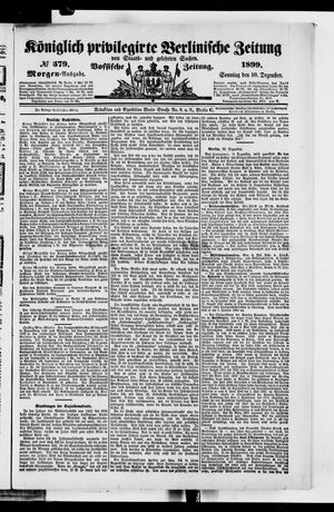 Königlich privilegirte Berlinische Zeitung von Staats- und gelehrten Sachen vom 10.12.1899