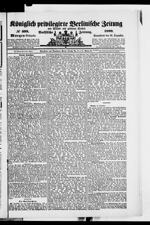 Königlich privilegirte Berlinische Zeitung von Staats- und gelehrten Sachen vom 16.12.1899