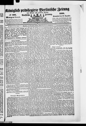 Königlich privilegirte Berlinische Zeitung von Staats- und gelehrten Sachen vom 23.12.1899