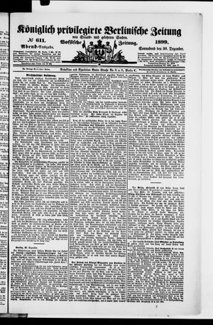 Königlich privilegirte Berlinische Zeitung von Staats- und gelehrten Sachen vom 30.12.1899