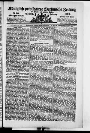 Königlich privilegirte Berlinische Zeitung von Staats- und gelehrten Sachen on Jan 7, 1900